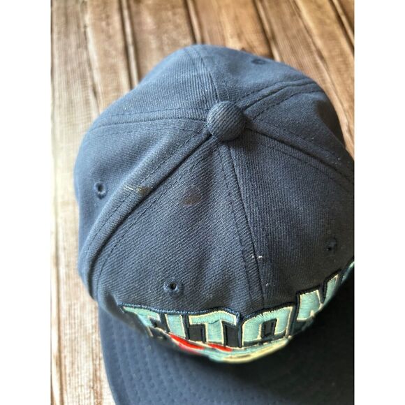 Tennessee Titans New Era Hat Cap Spell Out Two tone logo NFL Fitted Mens - Picture 5 of 11